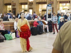 A Body in A Station (videos and photos. 4 min.)